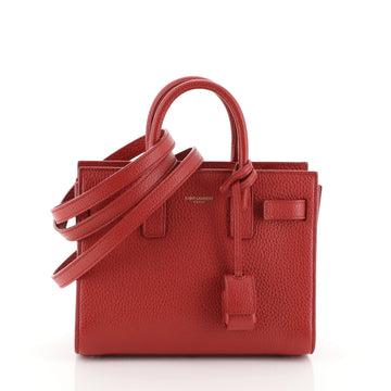 Saint Laurent Sac de Jour NM Bag Leather Nano Red 4542798