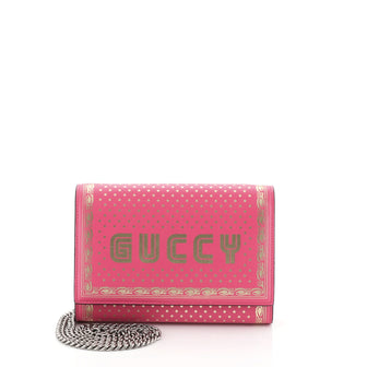 Gucci Wallet on Chain Limited Edition Printed Leather Pink 4542822