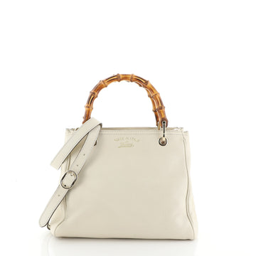 Gucci Bamboo Shopper Tote Leather Small Neutral 4542834