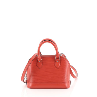 Louis Vuitton Alma Handbag Epi Leather Nano Red 454285