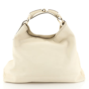 Gucci Horsebit Hobo Leather Large Neutral 454563