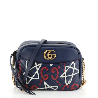 Gucci GG Marmont Shoulder Bag GucciGhost Matelasse Leather Medium