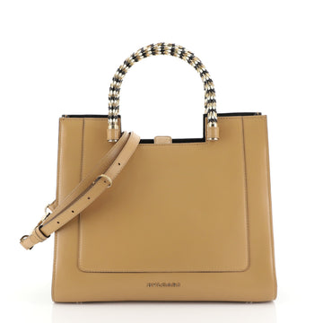 Bvlgari Serpenti Convertible Tote Leather Medium Brown 454751