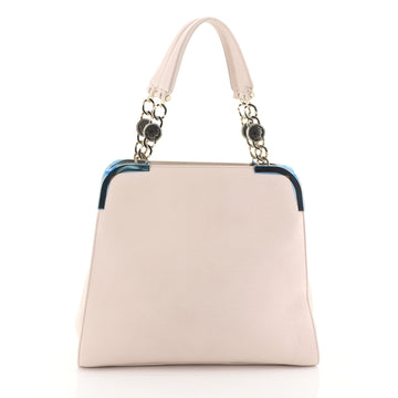 Bvlgari Monete Satchel Leather Medium Pink 454754