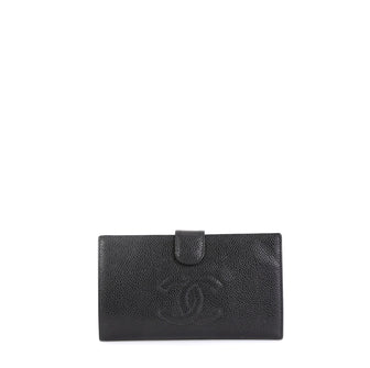 Chanel Timeless CC French Wallet Caviar Long Black 454802