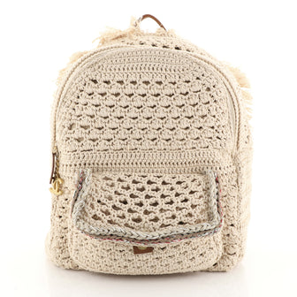Chanel Cayo Coco Backpack Crochet Neutral 454862