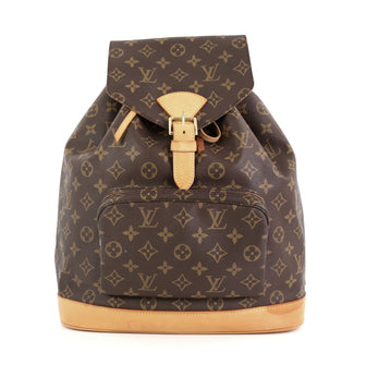 Louis Vuitton Montsouris Backpack Monogram Canvas GM Brown 454921
