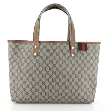 Gucci Web Loop Tote GG Coated Canvas Medium Brown 454931