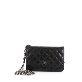 Chanel Wallet on Chain Quilted Lambskin Black 455041