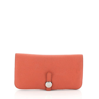 Hermes Dogon Recto Verso Wallet Leather Orange 45516120
