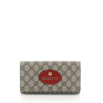Gucci Neo Vintage Continental Wallet GG Coated Canvas Brown 45516124