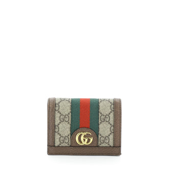 Gucci Ophidia Card Case GG Coated Canvas Brown 45516126