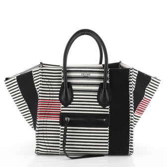 Celine Phantom Bag Canvas Medium White 45516134