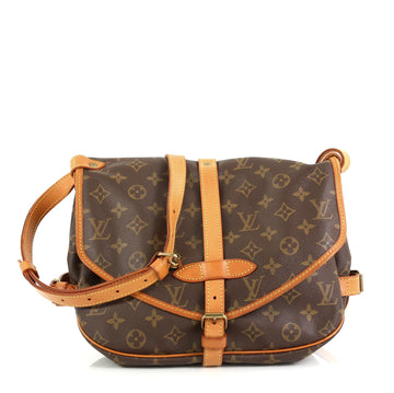 Louis Vuitton Saumur Handbag Monogram Canvas 30 Brown 4551623