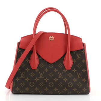 Louis Vuitton Florine Handbag Monogram Canvas and Leather Red 455162