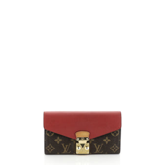 Louis Vuitton Pallas Wallet Monogram Canvas and Calf Leather  Red 4551647
