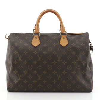Louis Vuitton Speedy Handbag Monogram Canvas 35 Brown 4551651