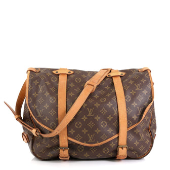 Louis Vuitton Saumur Handbag Monogram Canvas 43 Brown 4551682