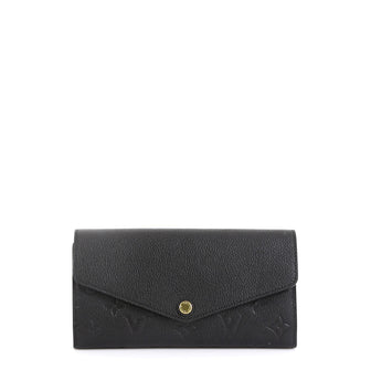 Louis Vuitton Sarah Wallet NM Monogram Empreinte Leather Black 455168