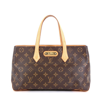 Louis Vuitton Wilshire Handbag Monogram Canvas PM Brown 4551694