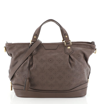 Louis Vuitton Stellar Handbag Mahina Leather PM Brown 4552310