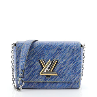 Louis Vuitton Twist Handbag Epi Leather MM Blue 4552313