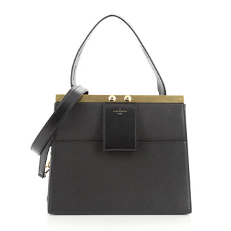 Louis Vuitton City Frame Top Handle Bag Taiga Leather 
