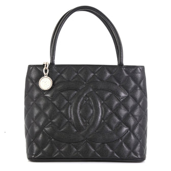 Chanel Medallion Tote Quilted Caviar 