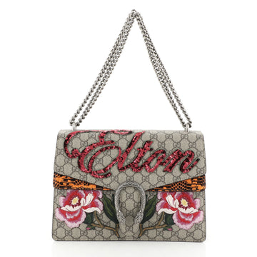 Gucci Dionysus Bag Embroidered GG Coated Canvas with Python Medium