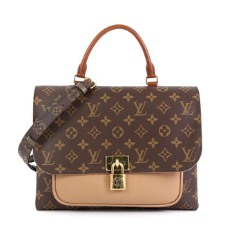 Louis Vuitton Marignan Handbag Monogram Canvas with Leather  Brown 455651