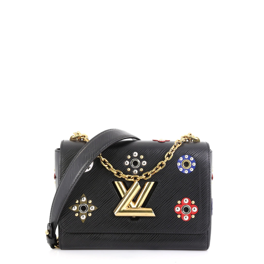 Louis Vuitton M54217 Black Epi Flower Twist MM