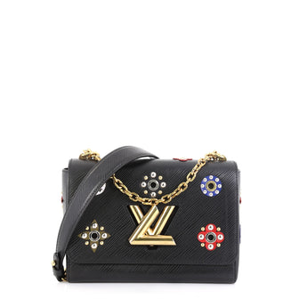 Louis Vuitton Black Epi Leather Limited Edition Flower Twist Bag
