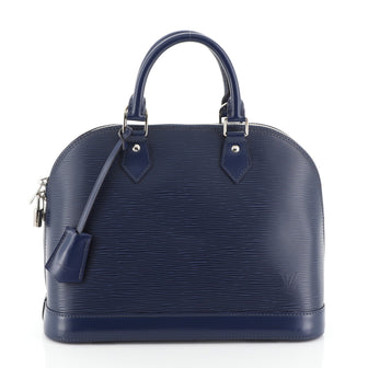 Louis Vuitton Alma Handbag Epi Leather PM Blue 4559901