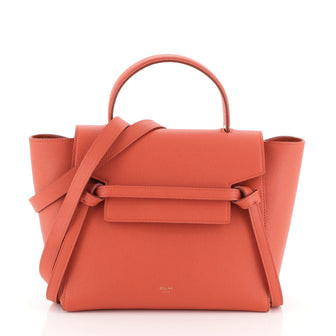 Celine Belt Bag Textured Leather Micro Orange 4560018