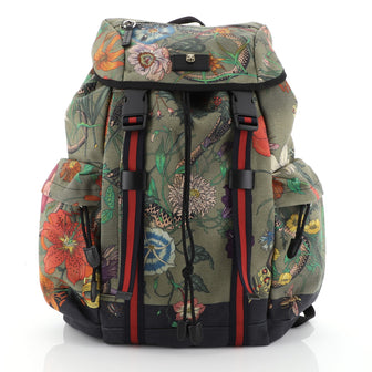 Gucci Techpack Backpack Printed Canvas Green 456002
