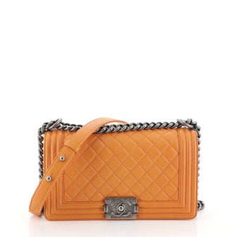 Boy Flap Bag Quilted Lambskin Old Medium