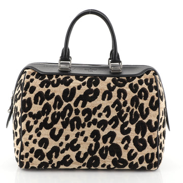 Louis Vuitton Speedy Handbag Limited Edition Stephen Sprouse Leopard Chenille  Black 456007