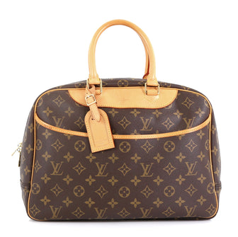 Louis Vuitton Deauville Handbag Monogram Canvas Brown 456011