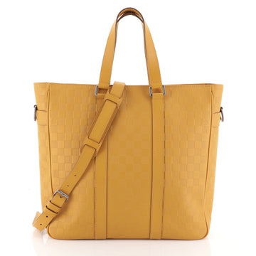 Louis Vuitton Tadao Handbag Damier Infini Leather MM Yellow 456061