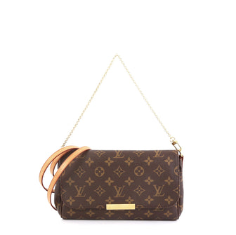Louis Vuitton Favorite Handbag Monogram Canvas MM Brown 456102