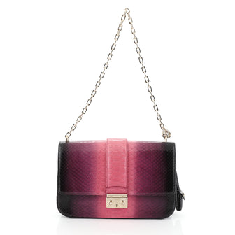 Christian Dior Miss Dior Flap Bag Ombre Python Medium Purple 456311