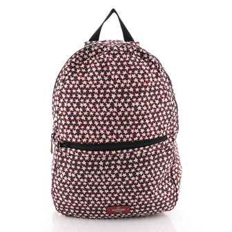 Valentino Star Backpack Printed Nylon Medium Red 45658101