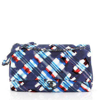 Chanel Airlines CC Flap Bag Printed Canvas XXL White 45658106