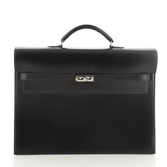 Hermes Kelly Depeche Handbag Box Calf 38