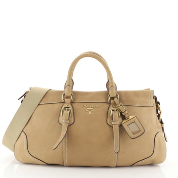 Convertible Belted Satchel Vitello Daino Large