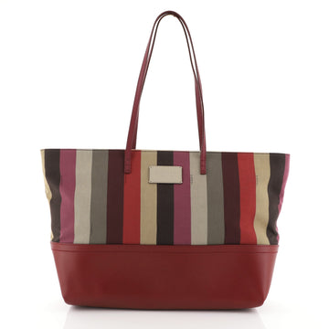 Pequin Roll Tote Canvas and Leather