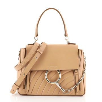 Chloe Faye Day Bag Quilted Leather Small Neutral 4565837