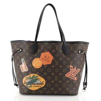Louis Vuitton Neverfull NM Tote Limited Edition World Tour Monogram Canvas  MM
