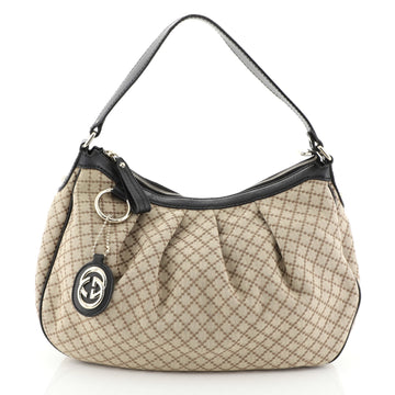 Gucci Sukey Hobo Diamante Canvas Medium Brown 4565879