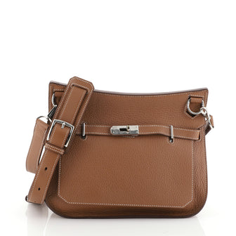 Hermes Jypsiere Handbag Clemence 28 Brown 4565886